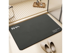 Alfombra de Baño LUUCOZK Antideslizantes Absorbentes Decoración Baño Secado Poliéster Gris (50x80cm)