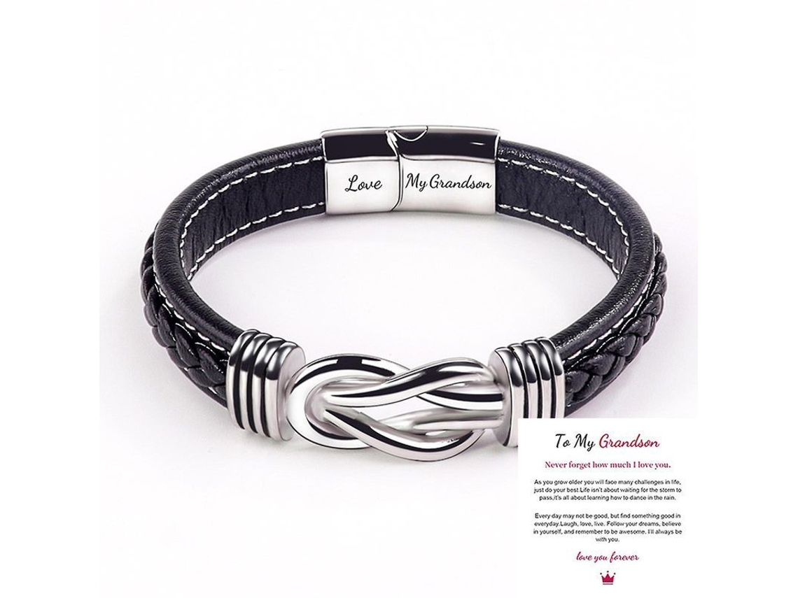 Pulsera Para Hijo/nieto Con Tarjetas, Pulsera Para Hombre, Regalo De Cumpleaños Inspirador Para Hombres
