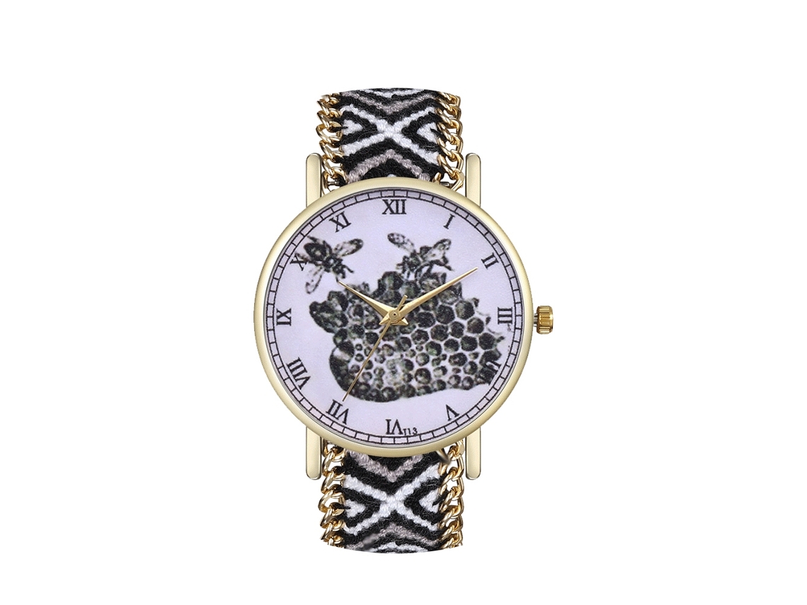 Reloj De Pulsera De Cuarzo Con Correa De Lana Sencilla Y Estilo Casual Moderno T13-fg(10)