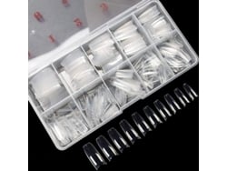 Uñas Postizas Transparentes, Estilo Francés, Cobertura Parcial Para Salones De Belleza Y Para Uso Doméstico, 500 Unidades, 10 Tamaños.