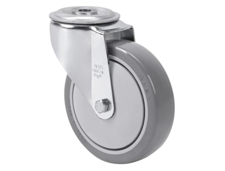 Rueda giratora agujero m12 20zv125cp-pgaisb goma gris eje bolas ALEX