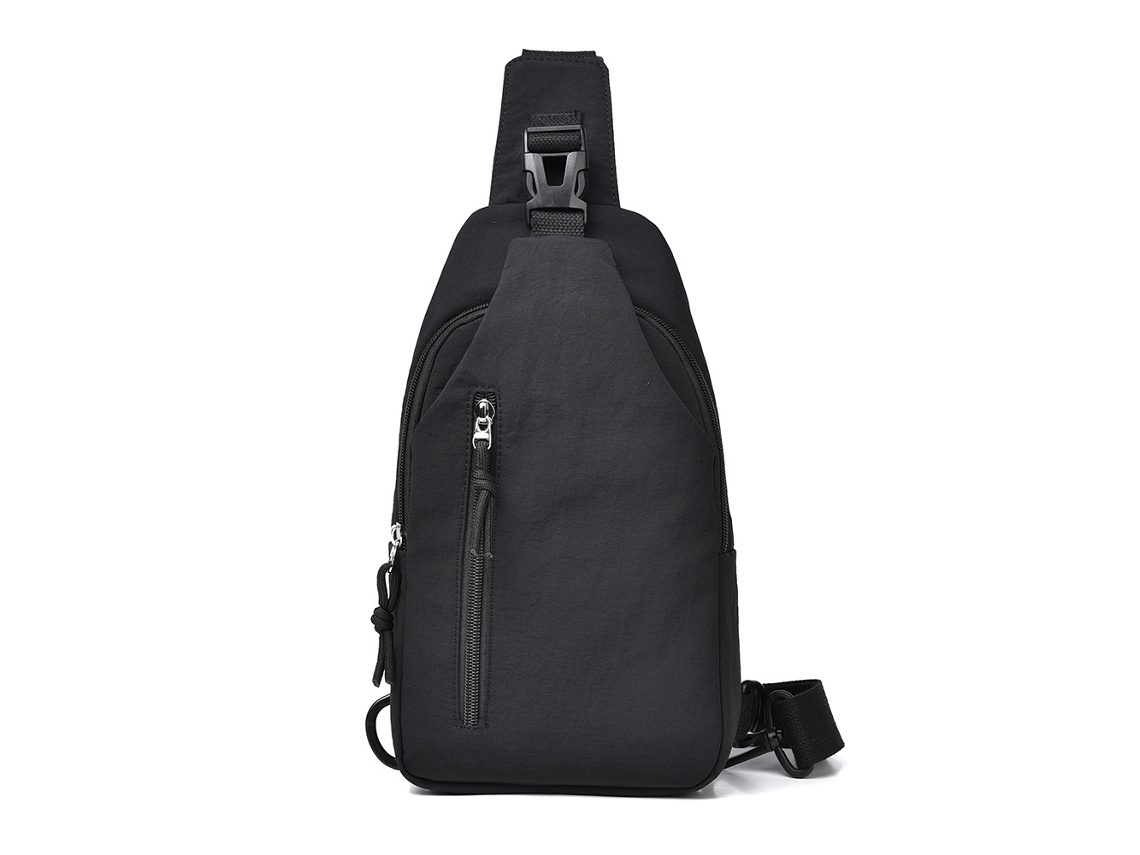 Bolso bandolera negro, informal, de tela Oxford, bolso de hombro para mujer.