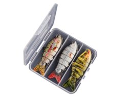 Señuelos De Pesca Para Lubina Y Trucha - Swimbait Rígido De 6 Segmentos Con Triple Anzuelo