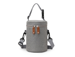 Bolsa térmica portátil para biberones, bolsa de transporte térmica, bolsa para refrigerador gris Hexinyigjly
