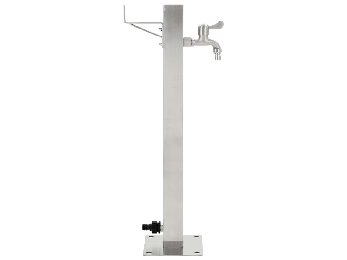 Columna de agua cuadrada de acero inoxidable para jardín MAISON EXCLUSIVE (65 cm)