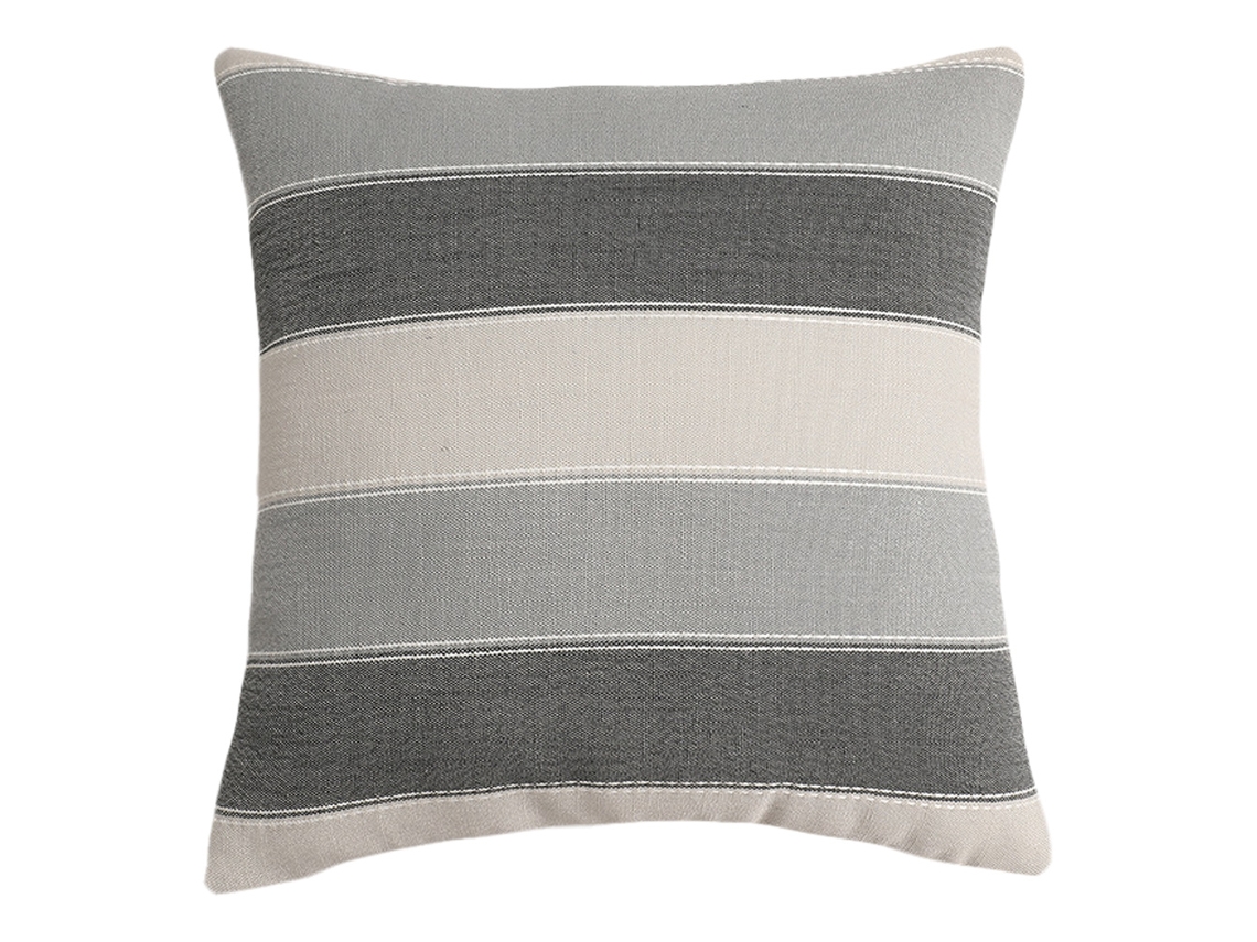 Funda De Almohada Moderna Y Sencilla De Imitación De Algodón Y Cáñamo Con Rayas Geométricas Para Sofá De Sala De Estar
