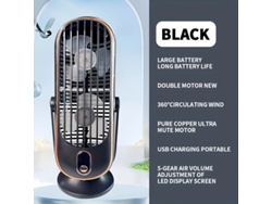 Usb | Oficina - Ventilador De Escritorio Ultrasilencioso: Un Enfriador De Aire Compacto Recargable Por Usb, Ideal Para Usar En Oficinas O En