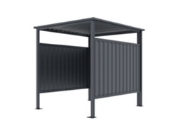 Caseta Metálica Cobertizo Gardiun Samara 3,60 M2 De Acero Galvanizado De 0.40 Mm Garaje Para Moto, Bicicletas O Cubos De Basura