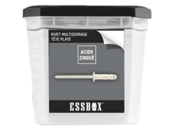 Remaches estándar de cabeza plana essbox scell-it alu-steel 4 mm x 10 mm caja 500 ex-9445124010