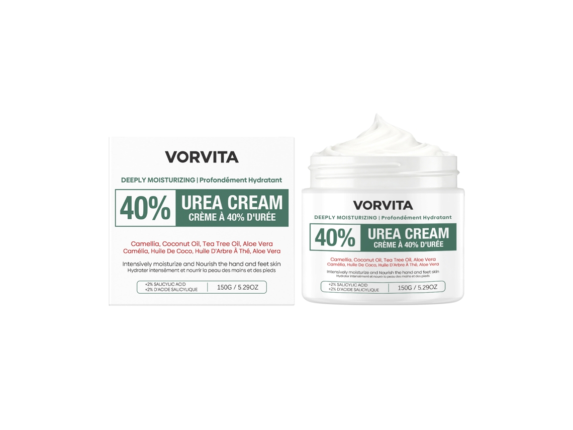 Crema hidratante para pies Vorvita con ácido hialurónico
