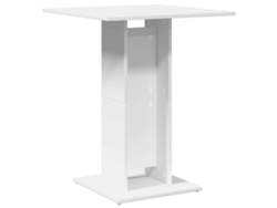 Mesa de bistró Maison Exclusive, derivada de madera blanca, 60 x 60 x 75 cm