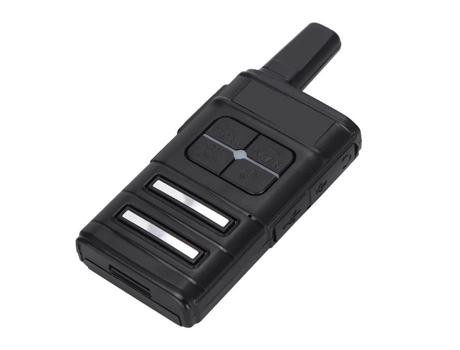 HURRISE Walkie Talkie VHF 400-470Mhz Mini Portátil UHF/VHF 16 Canales Radio FM Simplex Walkie Talkie UE 110-240V