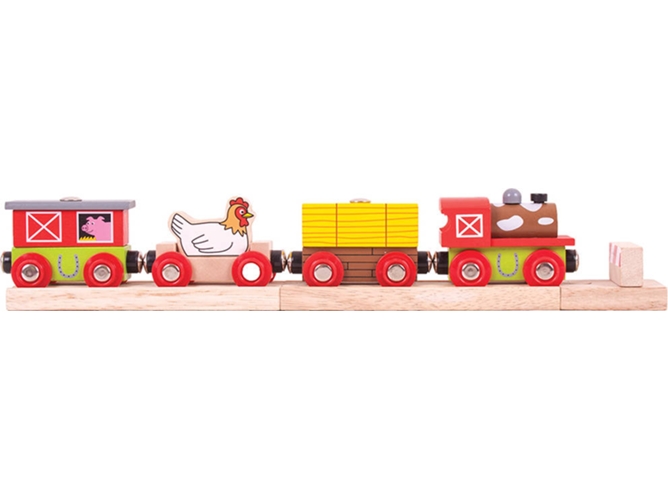 Tren de madera BIGJIGS RAIL Animales