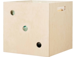 Caja de Almacenamiento BENLEMI Dice Three (Marrón - Aglomerado Abedul - 33x37x33 cm)