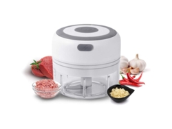 Cortador de ajos eléctrico inalámbrico mini de 100 ml, picador de verduras y carne, USB, portátil para cocina.