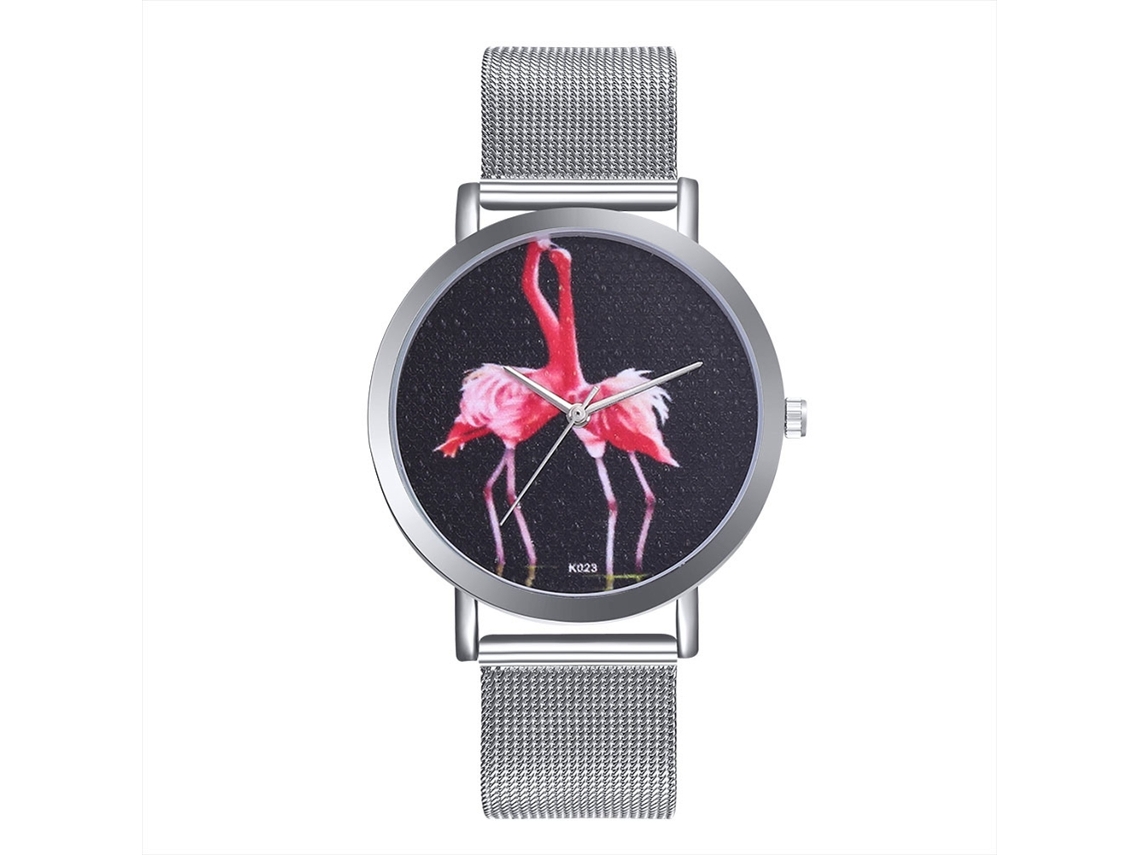 Reloj De Cuarzo Con Correa De Acero Estrella Cielo Dial Redondo Pareja Moda