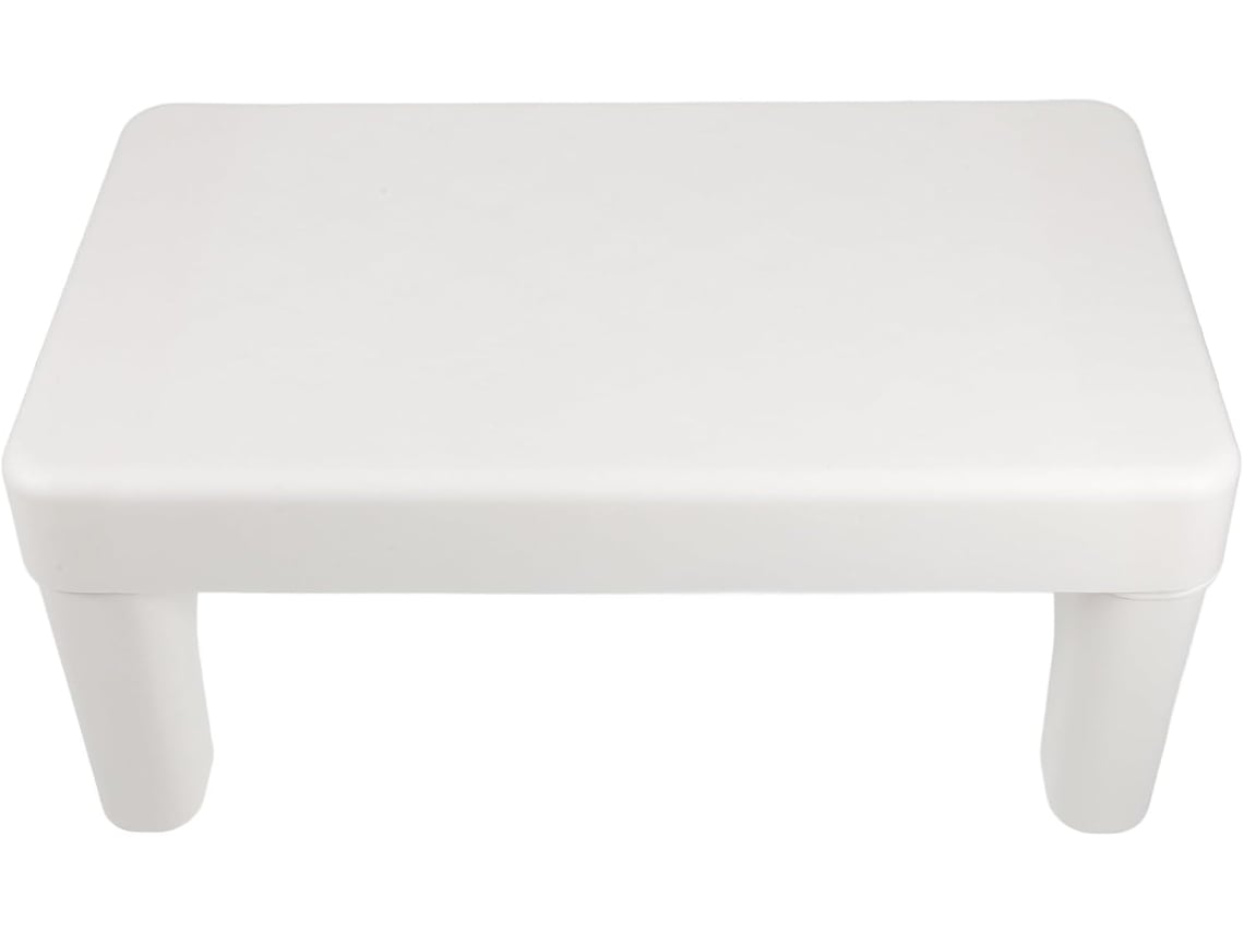 Taburete De Baño Para Adultos En Polipropileno Blanco, Taburete Ergonómico Grueso.