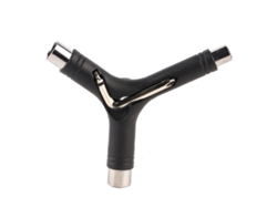 Llave En Y Multifuncional De Acero Aleado Para Skateboarding Profesional Con Cinco Funciones, Color Negro.