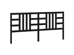 Cabecero de cama 206x4x100 cm Pino macizo Negro MAISON EXCLUSIVE