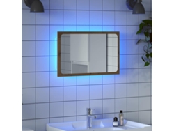 Espejo de baño con luz LED 60x8,5x38cm Roble artesanal HARLANV1
