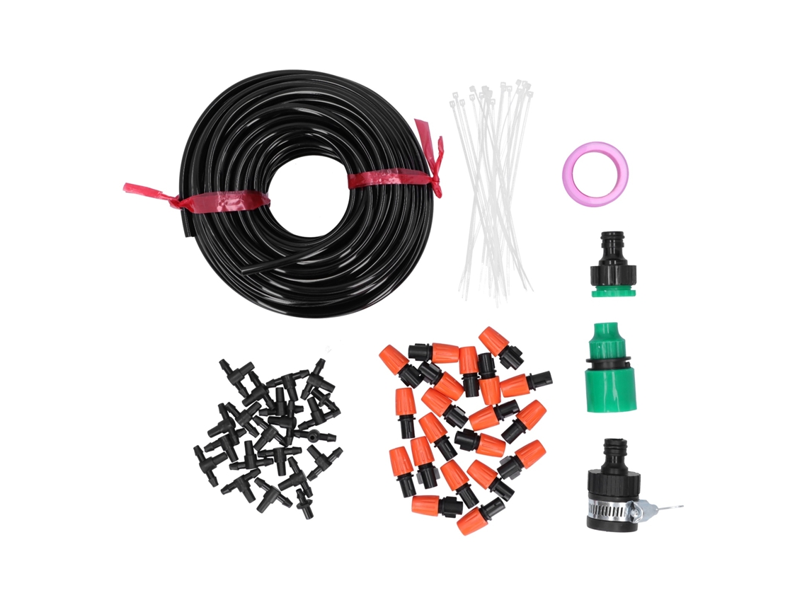 Kit De Riego Por Goteo Automático De 20 M Para Jardín Y Plantas Con 20 Boquillas Pulverizadoras.