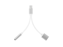 Adaptador Usb-C Divisor NORTHIX 2 en 1 con puerto auxiliar de 3,5 Mm