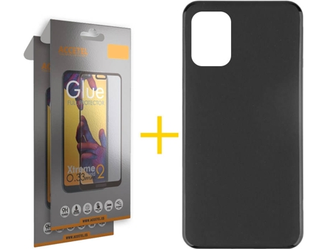 Kit Funda + 2 Protectores de Pantalla Xiaomi Mi 11 5G Lite ACCETEL Liso Negro