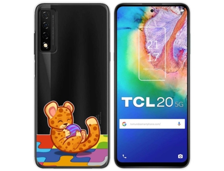 Carcasa TCL 20 5G TUMUNDOSMARTPHONE Dibujos Transparente Multicolor