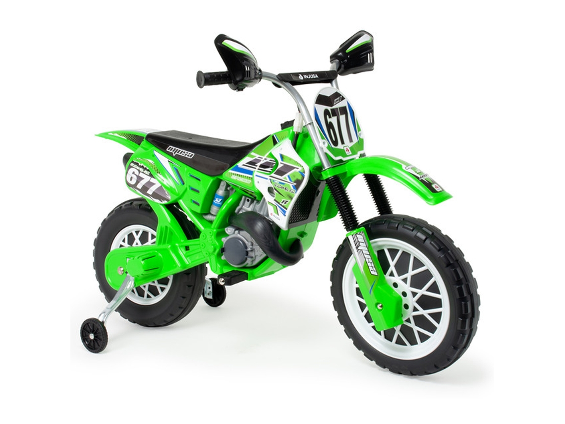 Moto INJUSA Cross CR 6V Verde (Edad Mínima: 3 años - 111 x 56 x 76 cm)