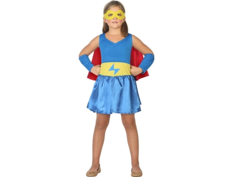 Disfraz de Niña DISFRAZZES Súper Heroína Azul (Talla: 10 a 12 años)
