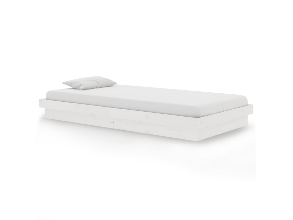 Maison Exclusive - Estructura De Cama Sin Colchón Madera Maciza Blanco 100x200 Cm