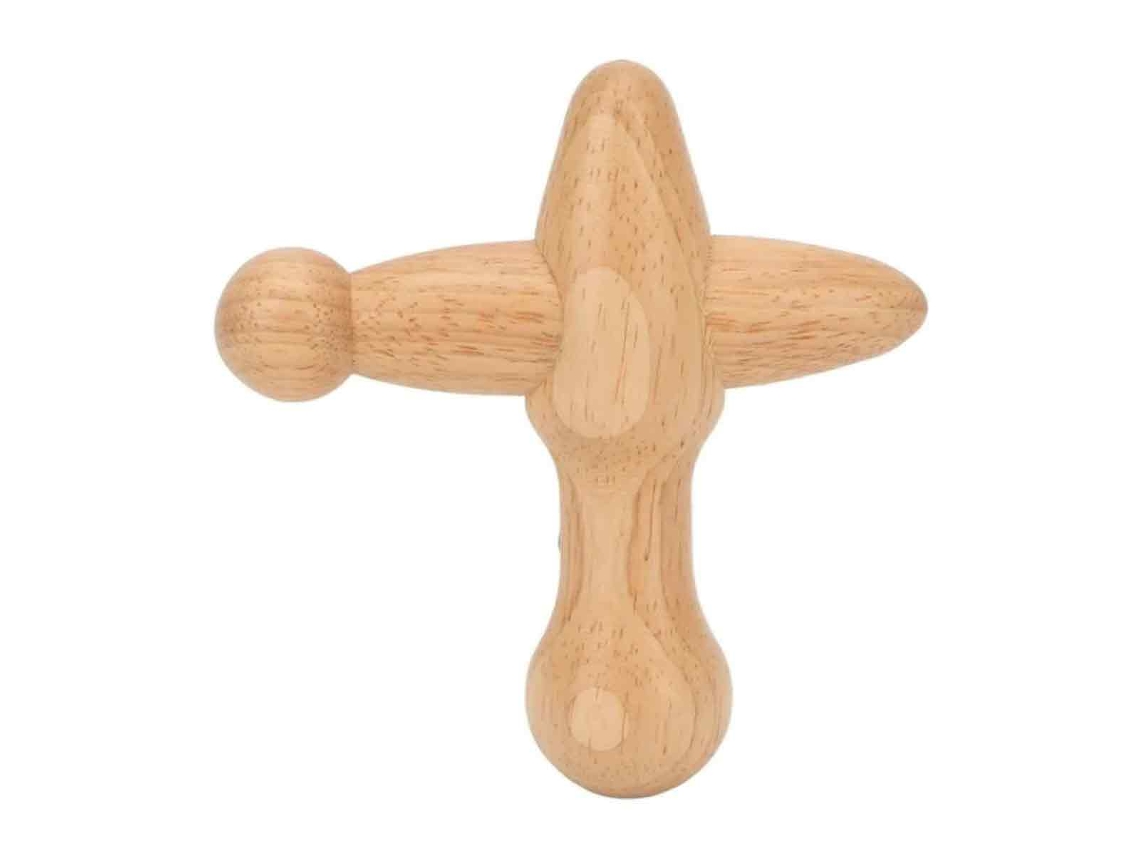 Masajeador de puntos gatillo en forma de cruz. Mejora el metabolismo. Drenaje linfático. Relaja los músculos. Herramienta de madera.