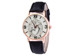 Reloj De Cuero Para Hombre, Estilo Casual De Negocios, Correa De Cuarzo, Regalo, Negro.