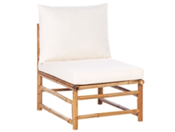 Sillón modular BELIANI Cerreto de Madera de bambú Blanco 55x67x80