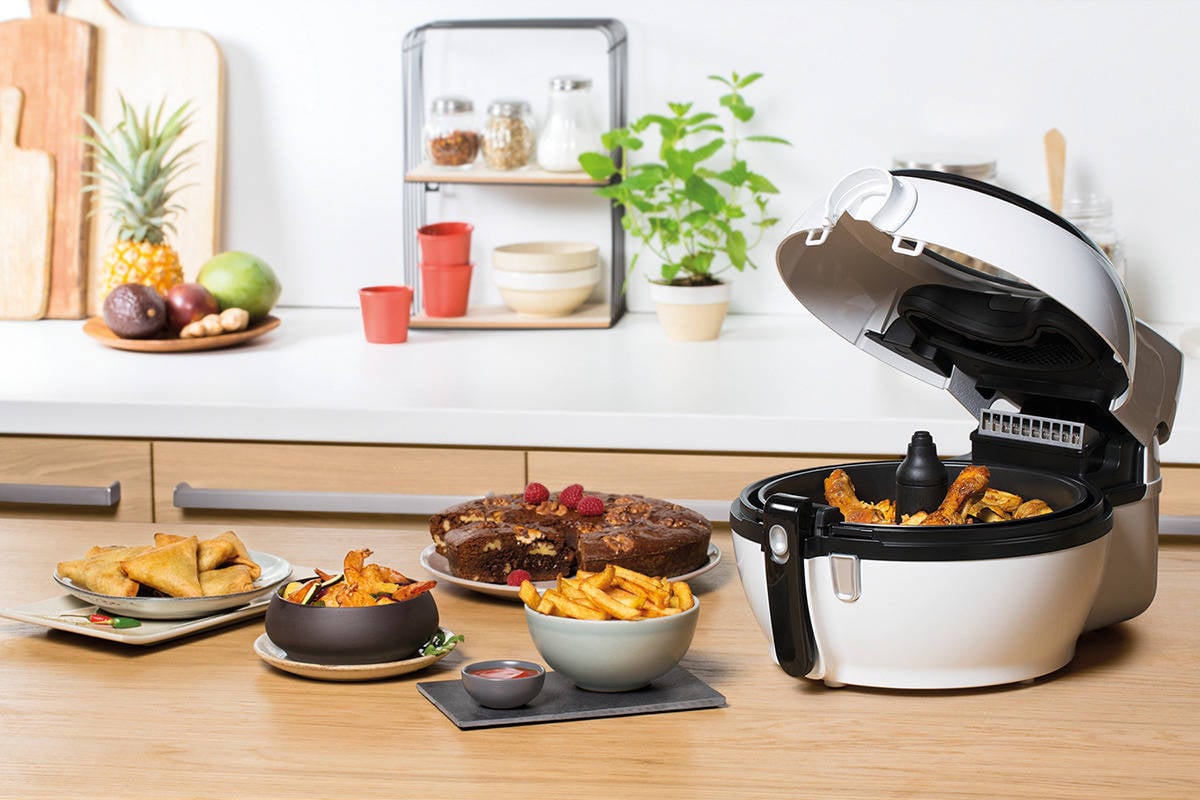 Freidora de Aire TEFAL Air Fryer Actfry Genius Snacking FZ761015 (1.2 kg - Blanco)
