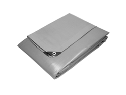 Lona protección impermeable con ojales polietileno cubierta 8x12m gris 260g/m² ECD
