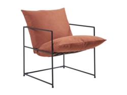 Sillón Utsjoki con cojín lavable 90x61x70cm Negro/Naranja [EN.CASA]