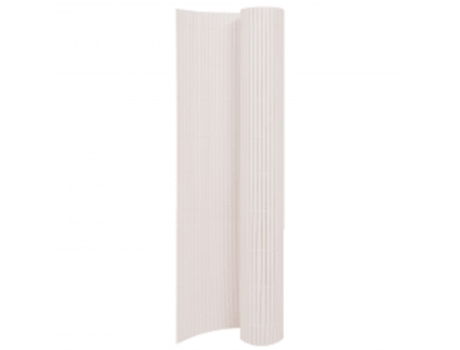 vidaXL Valla de jardín de doble cara blanca 110x500 cm