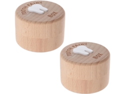 Caja De Madera De 2 Piezas Para Dientes De Leche De Niños, Para Guardar Los Dientes De Leche