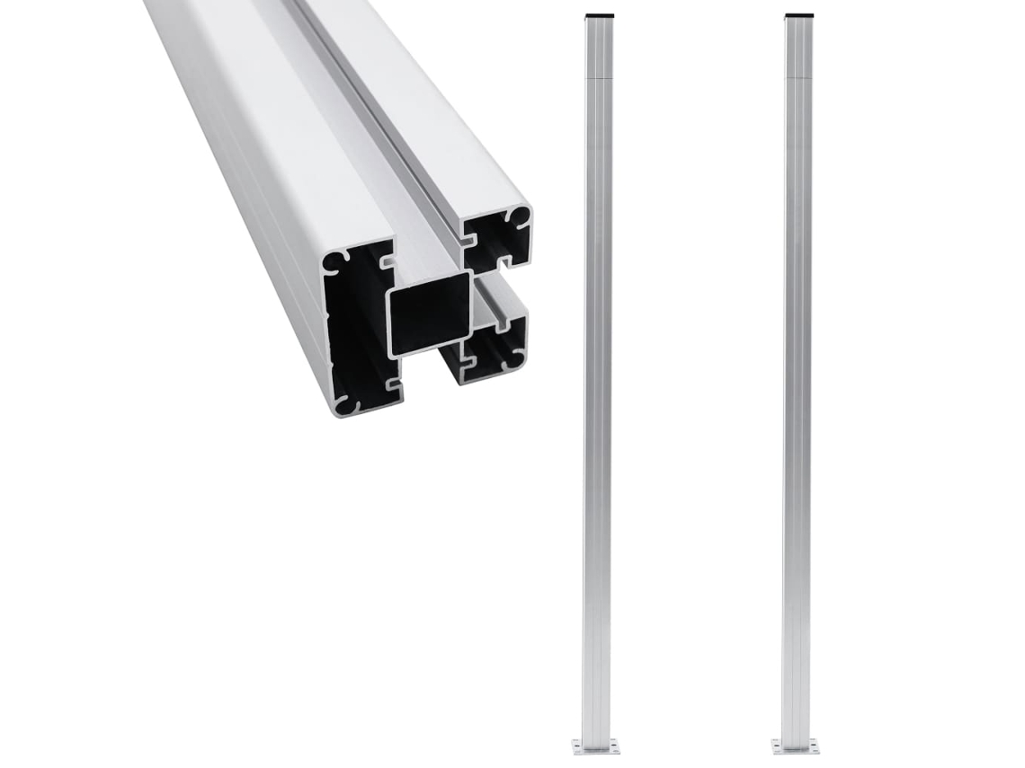 Postes de cerca de aluminio de 185 cm (2 unidades) Lovely Home