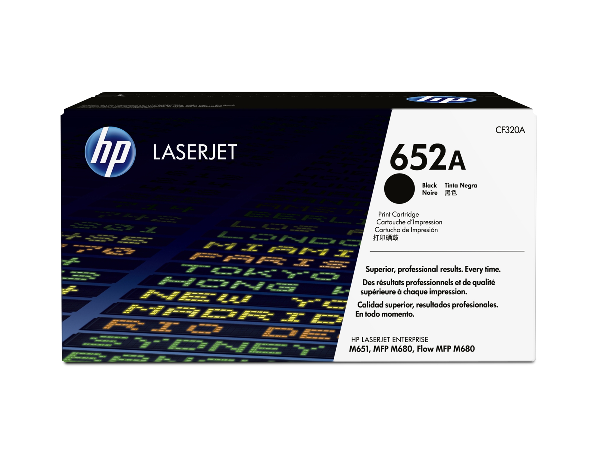 Cartucho de tóner original LaserJet HP 652A negro para Laserjet Enterprise series M651, MFP M680 y Flow MFP M680