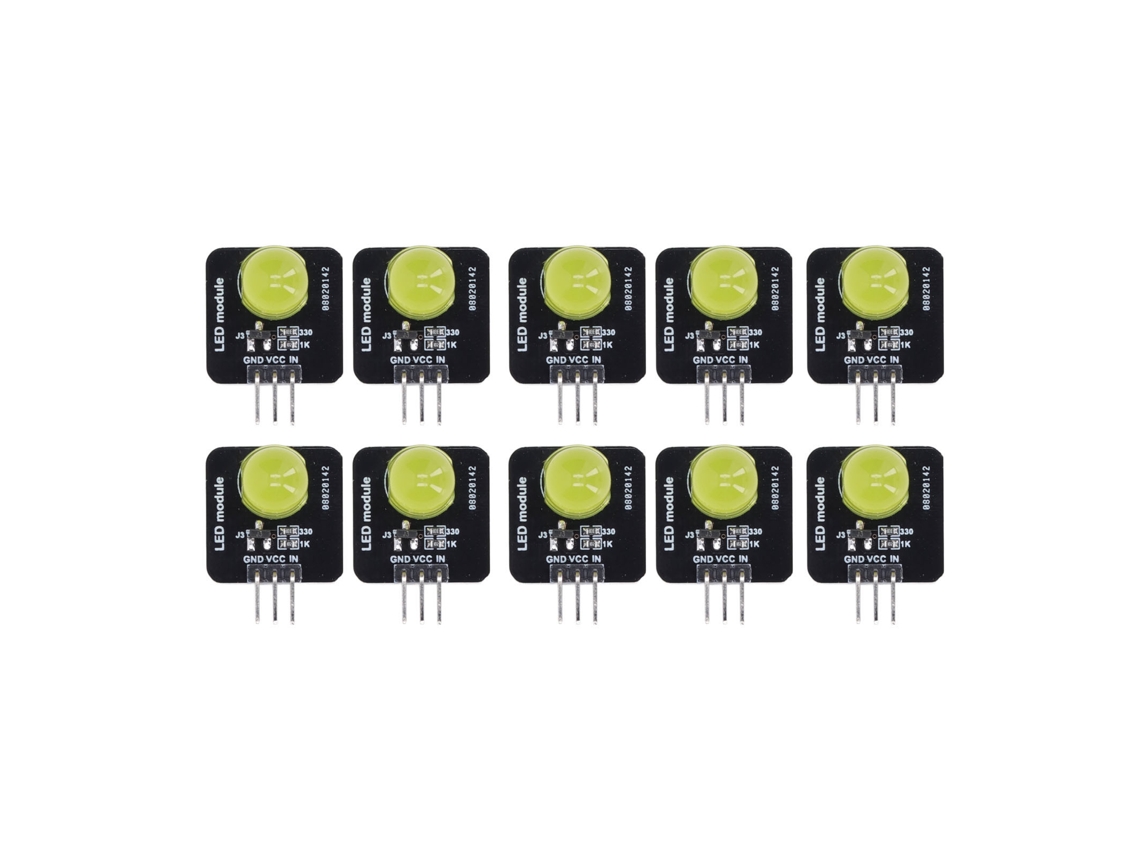 10 Módulos Led De 10 Mm, Chip De 3,3 V-5 V, Lámpara Decorativa Para Decoración Del Hogar Mrb050c Amarillo