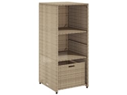 Armario de jardín 50x55x115 cm Mimbre Beige MAISON EXCLUSIVE