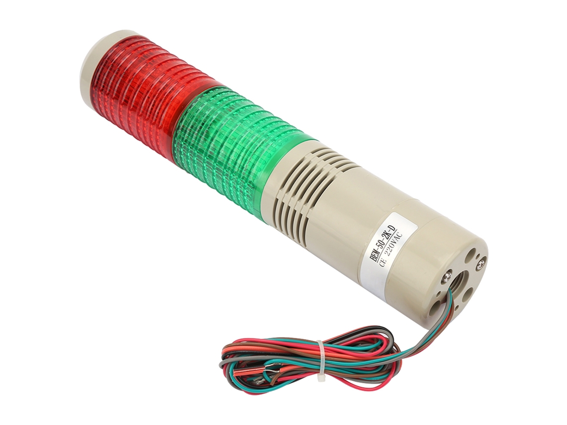 Luz de advertencia industrial de doble capa con zumbador