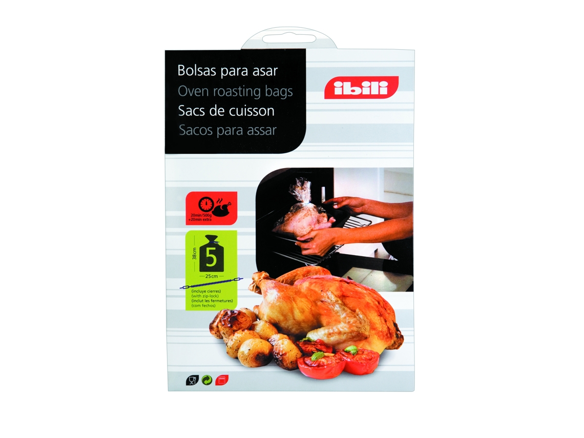 5 Bolsas para Asar 25X38 Cm IBILI Ref. Ib753700