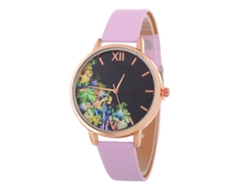 Reloj De Mujer Zhoulianfa Zlf0545-c, De Cuero Rosa Con Imagen De Dibujos Animados, Movimiento De Cuarzo.