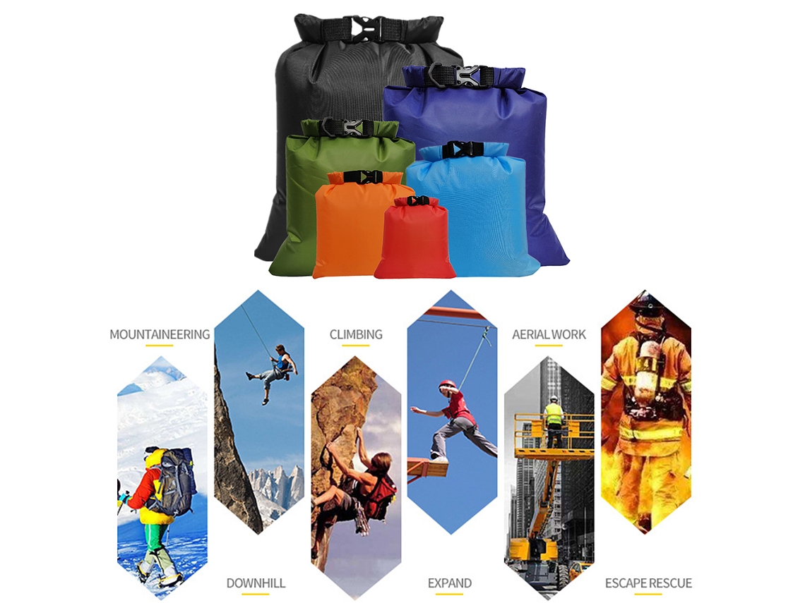 Bolsas Impermeables Ultraligeras Con Asas Para Camping, Ciclismo, Kayak, Viajes A La Playa Y Uso Al Aire Libre.