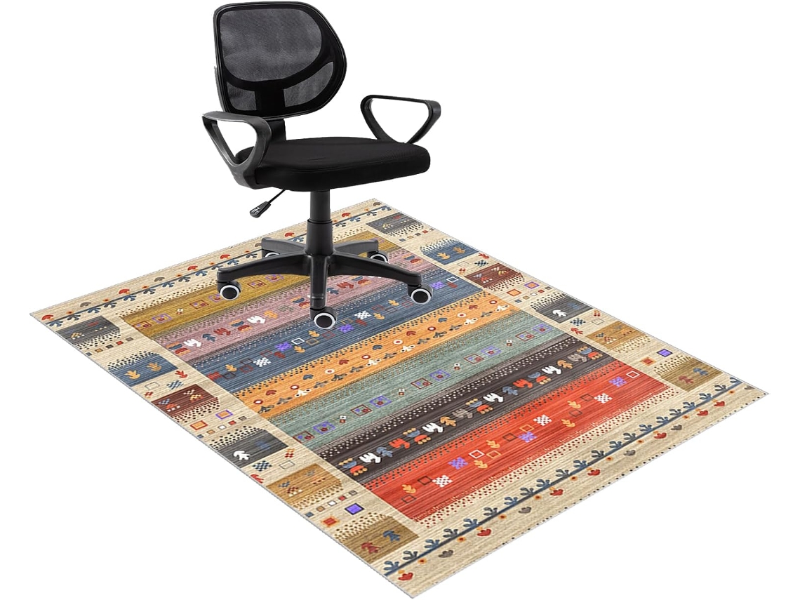 Alfombrilla protectora de 90 x 120 cm para suelos duros y sillas.