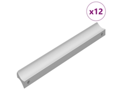 Juego de 12 cables lisos, chapados en plata, 105,7 x 7,4 x 15,5 mm, aluminio, VIDAXL