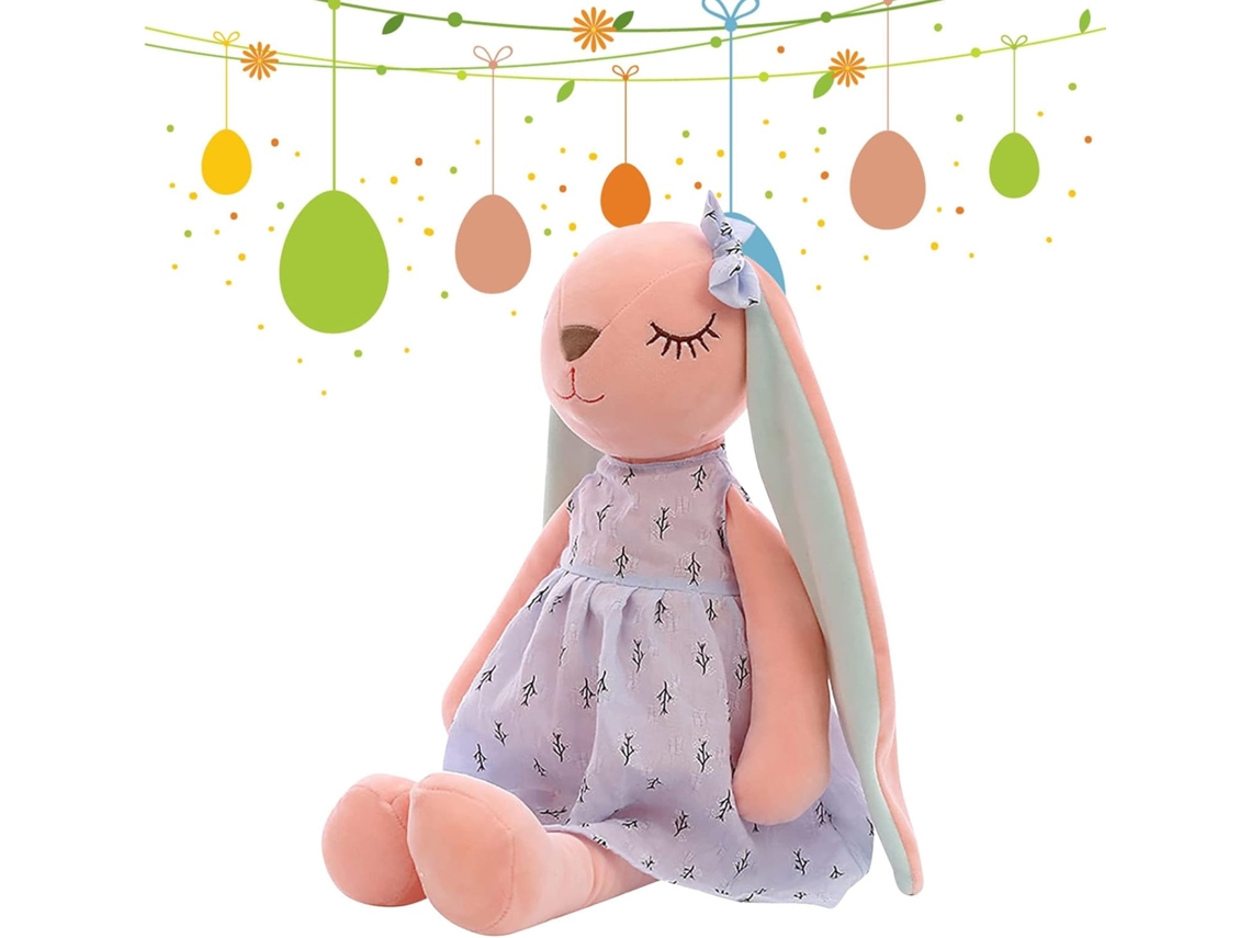 Poupées en Plush De Lapin En Plush Lapin En Plush With Oreille Souple Jouets De Lapin à Long Gokoco